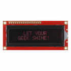 SparkFun Serial Enabled 16x2 LCD - Red on Black 3.3V