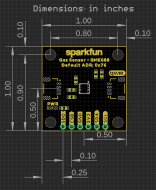 Qwiic BME688 board dimensions