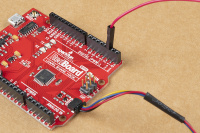 close up of microcontroller wiring