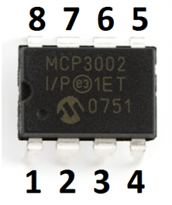 MCP3002 pin-numbering