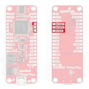 Annotated image of SPI pins