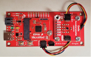 Accelerometer attached to single carrier board