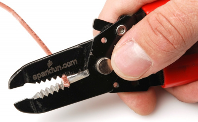 Crimping a wire