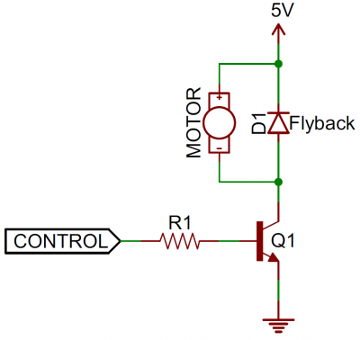Flyback diode circuit