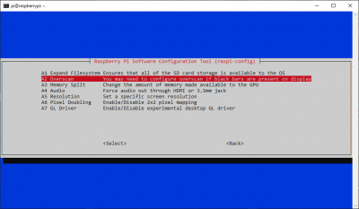 raspi-config disable overscan