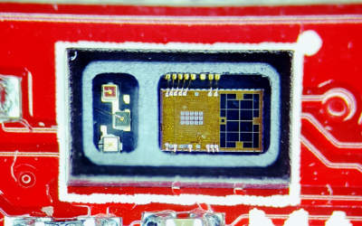 Close up photo of the MAX30101 sensor