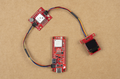 Qwiic devices connected to SparkFun expLoRaBLE