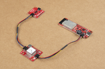 Qwiic devices connected to ESP32-S2 Thing Plus