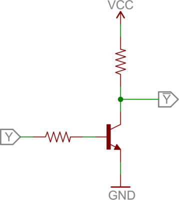 BJT inverter Sirkuit