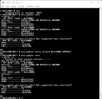 erasing sflash memory