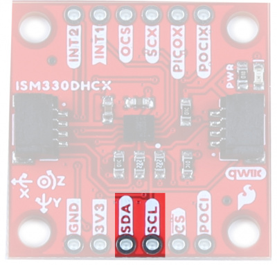 I2C pins are highlighted