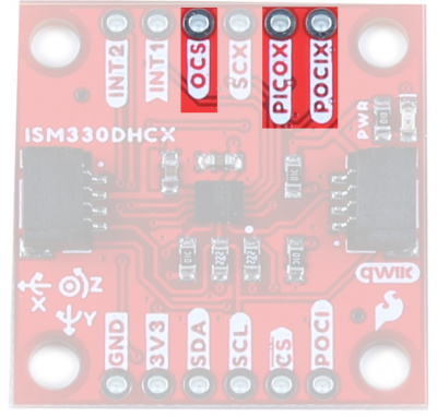 OCS, PICOX, and POCIX pins are highlighted