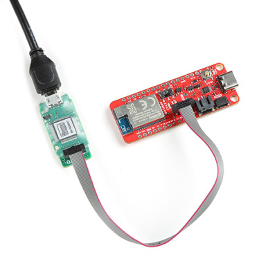 SparkFun Thing Plus - DA16200 connected to a programmer