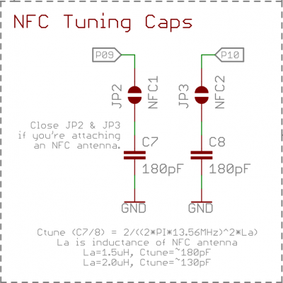 NFC tuning caps from schematic