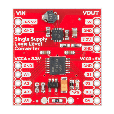 Top View of Single Supply Logic Level Converter