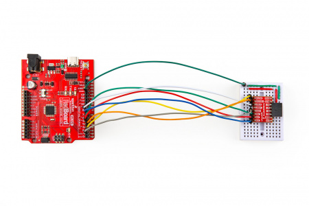 microcontroller connections to the Mini Steppper Motor Driver