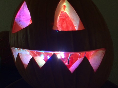 Cycling Color LEDs in Jack-o-Lantern