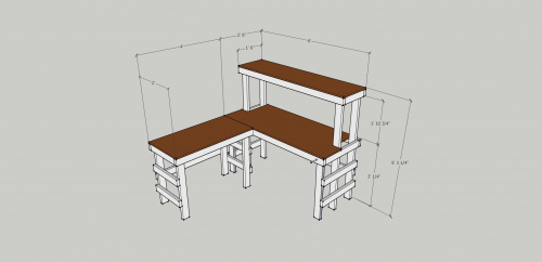 Sketchup of electronics workbench