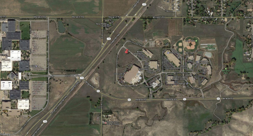 Satellite view of new SparkFun location