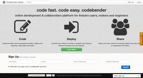Codebender website image