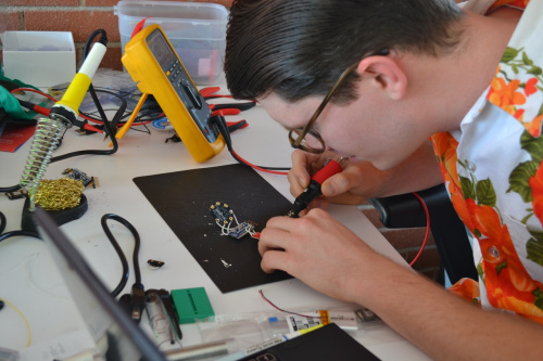 Solder time at Pebble Rocks Boulder