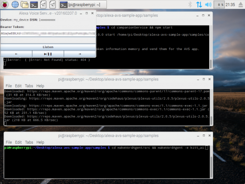 Alexa on Pi screenshot