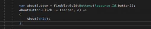 screenshot of a function written in the C# editor