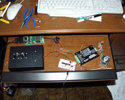 Joysticks and circuit to control pipe robot