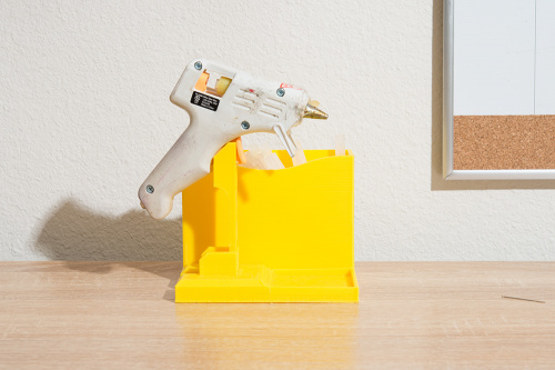 3D printed glue gun caddy