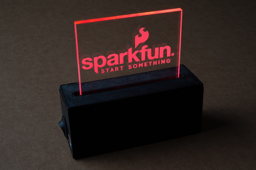 Working display with the SparkFun logo