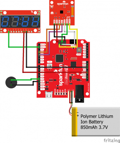 Fritzing Diagram for the Redboard Turbo