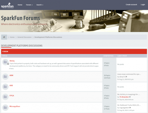 The SparkFun Forums