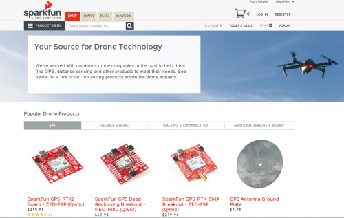 drone landing page