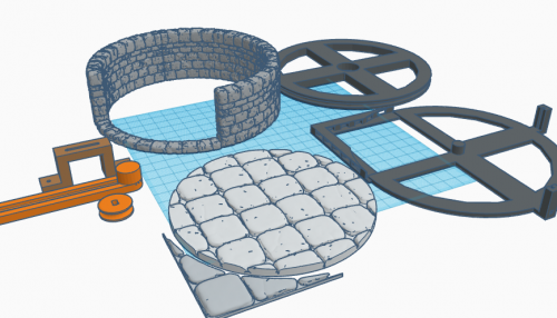 Rotating room 3D files on Tinkercad