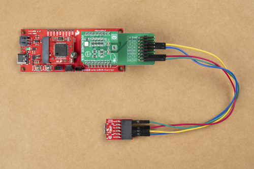 Connected serial-to-UART adapter