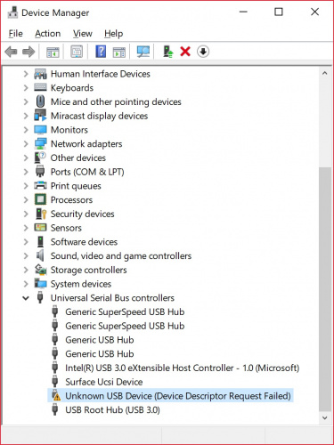 Unknown USB Device in Device Manager