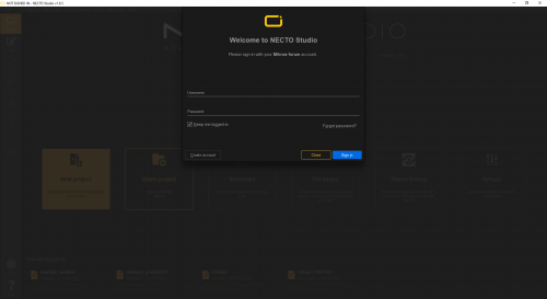 login page