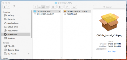 Mac OSX Installation Screenshot