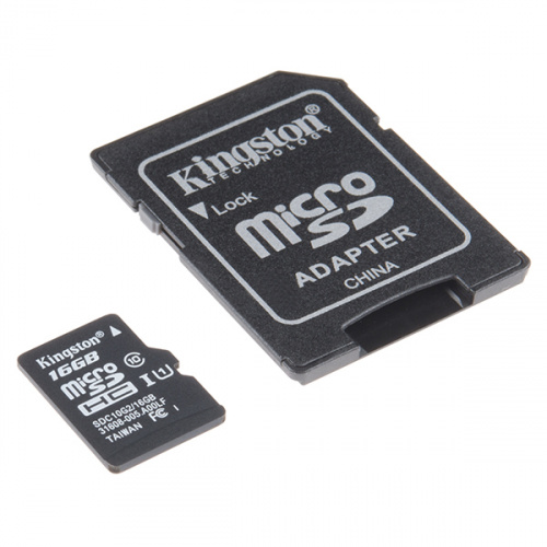 MicroSD Card with Adapter - 16GB (Class 10)