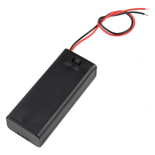 Battery Holder - 2xAAA with Cover and Switch