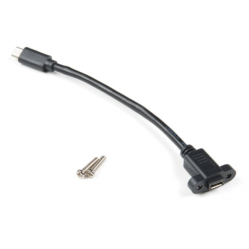 Panel Mount USB Micro-B Extension Cable - 6
