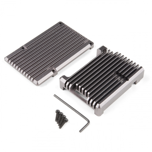 Aluminum Heatsink Case for Raspberry Pi 4 - Magnetite Grey