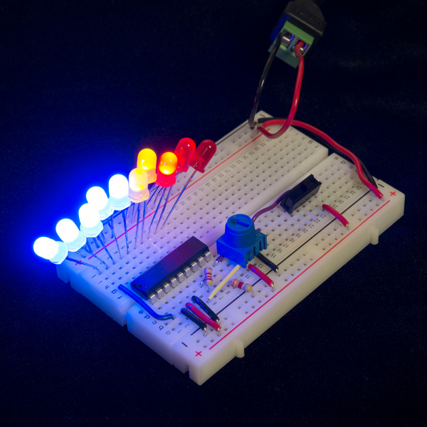 led cathode and anode breadboard