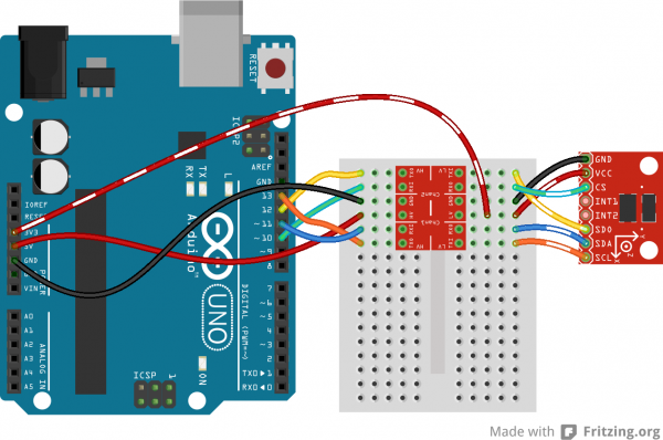 SPI hookup fritzing diagram