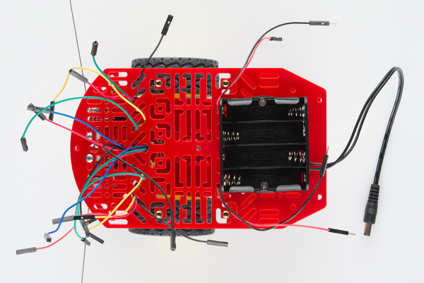 Jumper wires through top chassis