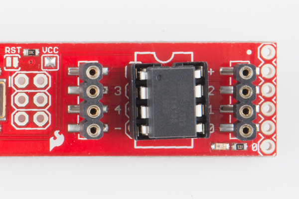 ATtiny85 polarity dot matches notch location