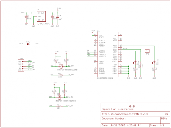 Bluetooth Mate Silver Schematic