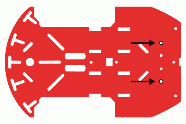 Bottom chassis graphic for ball caster