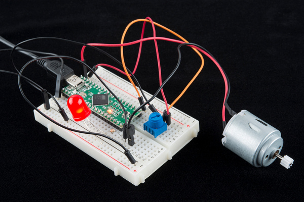 Teensy with BJT controlled motor