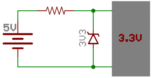 Zener 3.3V reference circuit